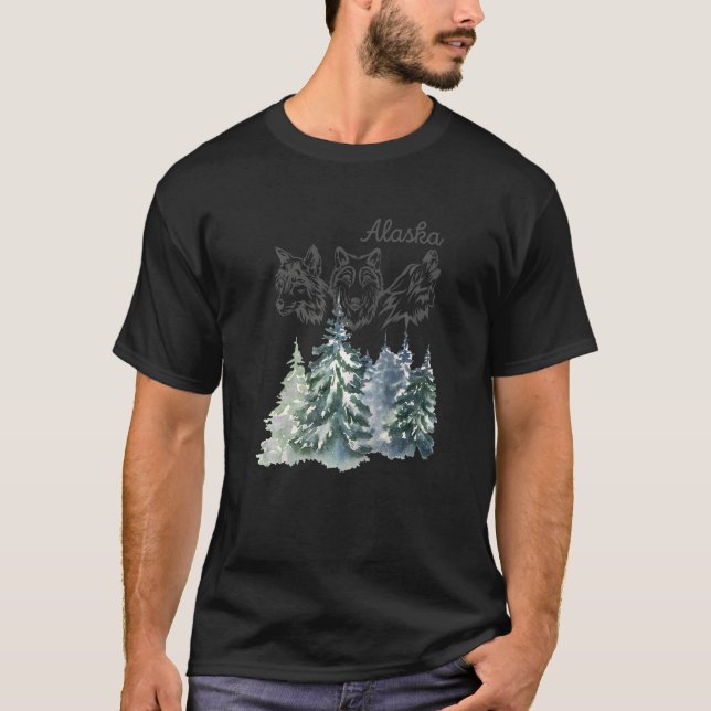 Wolf  For Alaska Vacation T-Shirt (Front)