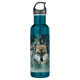 Wolf Full Moon in Fog 710 Ml Water Bottle