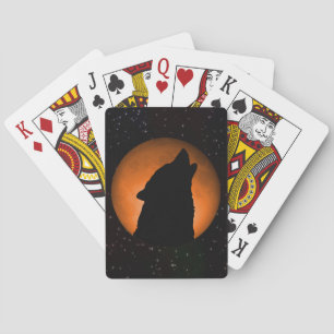Wolf Full Moon Playing Cards