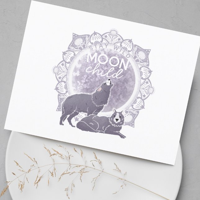 Wolf Full Moon  Postcard (Creator Uploaded)