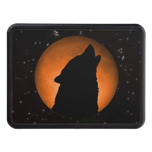 Wolf Full Moon Trailer Hitch Cover