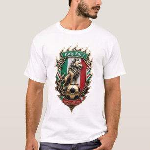 Wolf Fury Italy, Flag Pride Souvenir Gift T-Shirt