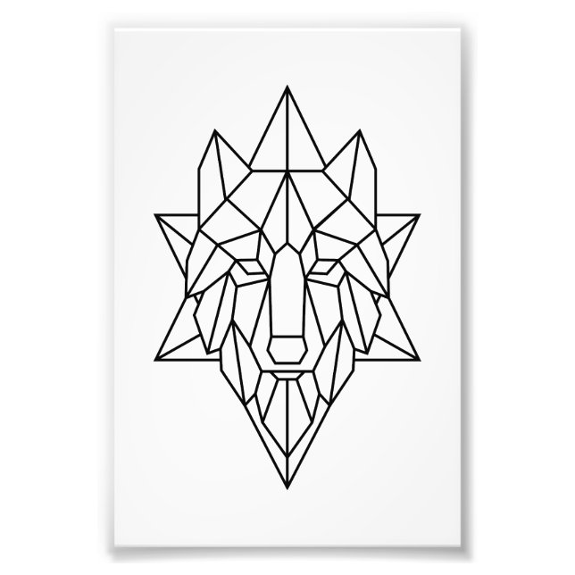 Wolf geometric art Wall Art Décor Posters  (Front)