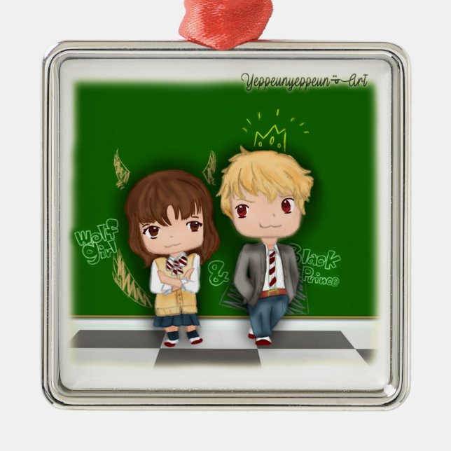Wolf girl & Black prince ~ Erika x Kyouya Metal Ornament (Front)