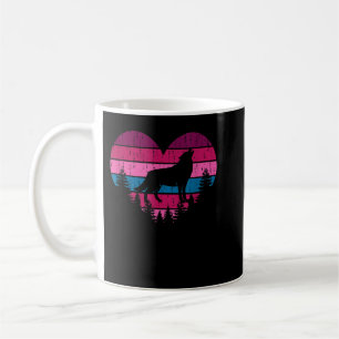 Wolf Girl Valentines Day Vintage T-Shirt Cute Love Coffee Mug
