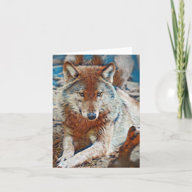 Wolf Greeting card (Front)
