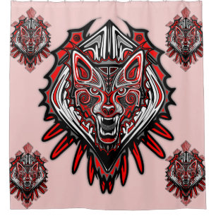 Wolf Haida Tribal Totem Design