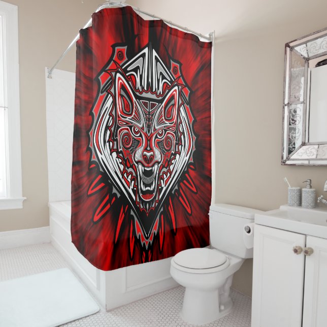 Wolf Haida Tribal Totem Design (In Situ)