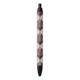 Wolf Haida Tribal Totem Design Black Ink Pen