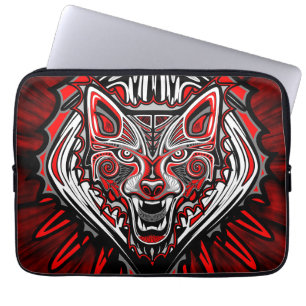 Wolf Haida Tribal Totem Design Laptop Sleeve