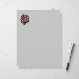 Wolf Haida Tribal Totem Design Letterhead