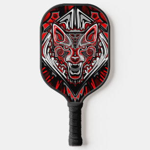 Wolf Haida Tribal Totem Design Pickleball Paddle