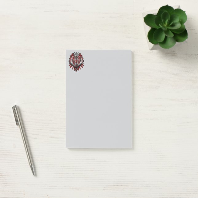 Wolf Haida Tribal Totem Design Post-it Notes (Office)