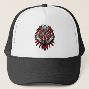 Wolf Haida Tribal Totem Design Trucker Hat