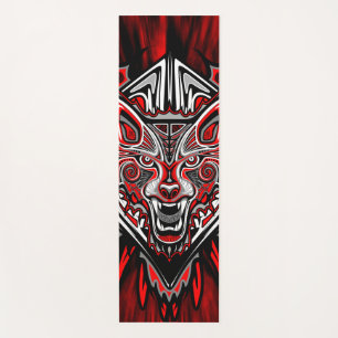 Wolf Haida Tribal Totem Design Yoga Mat