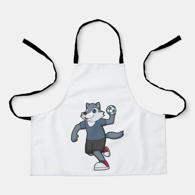 Wolf Handball player Handball Apron (Front)