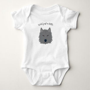 Wolf head baby bodysuit