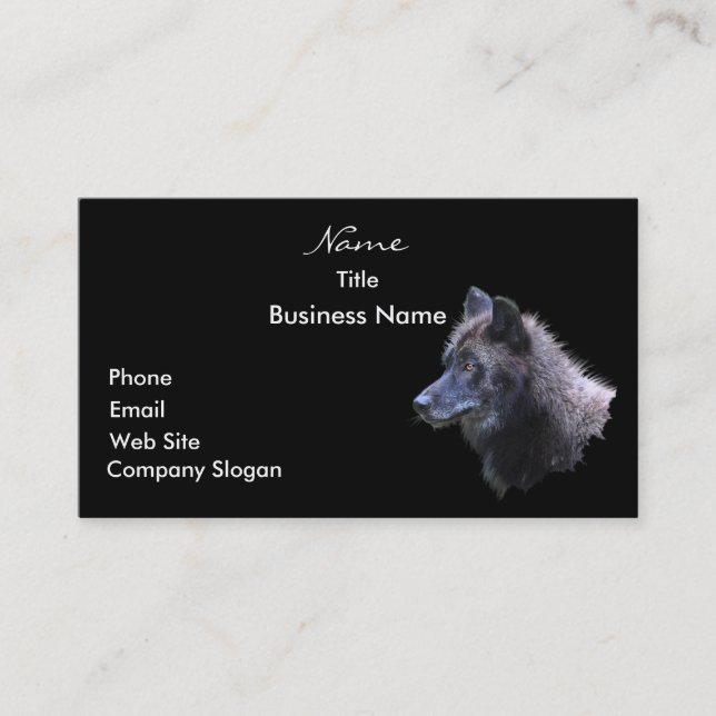 WOLF HEAD Business Card or Profile Card (Front)