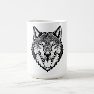 Wolf head from the front coffee mug