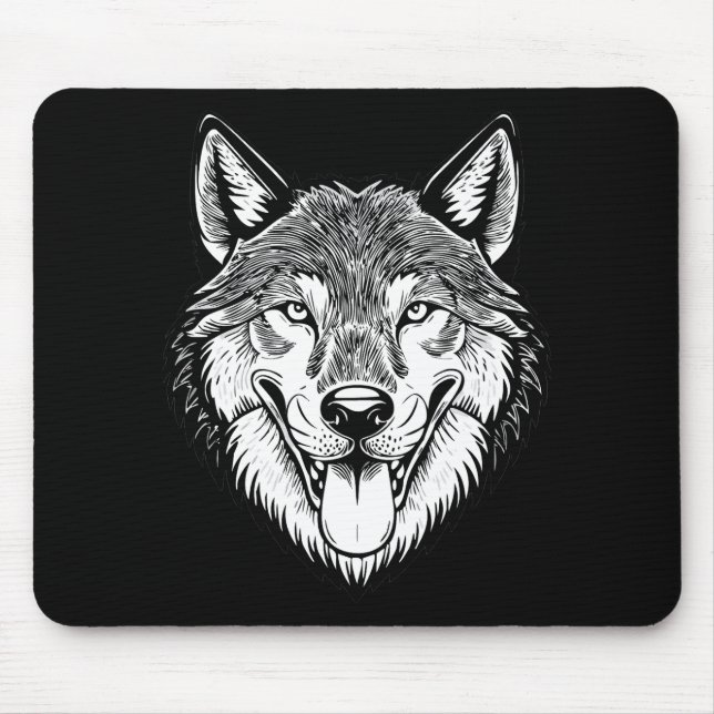 Wolf head from the front mouse pad (Front)