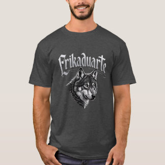 Wolf Head Illustration with Gothic Typography  T-Shirt