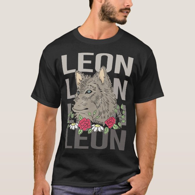 Wolf Head - Leon Name T-Shirt (Front)