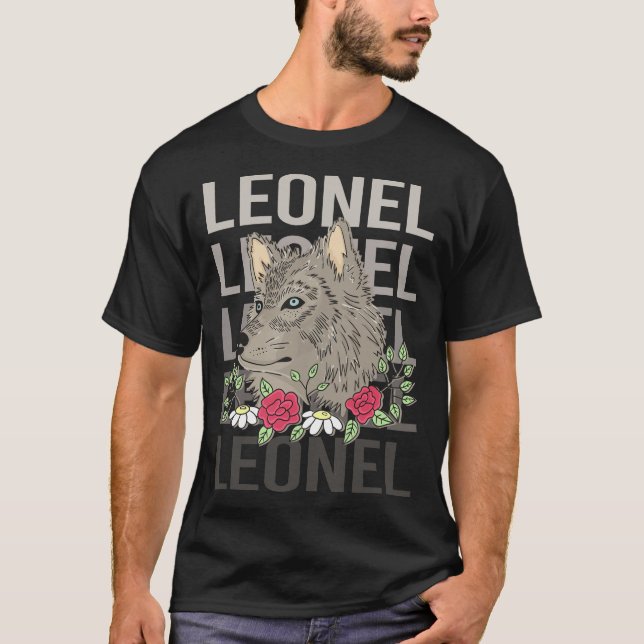 Wolf Head - Leonel Name T-Shirt (Front)