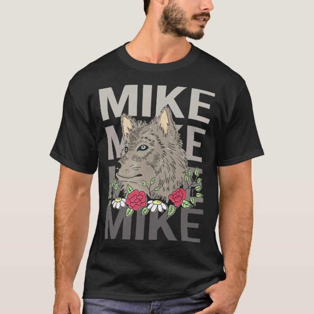 Wolf Head - Mike Name T-Shirt (Front)