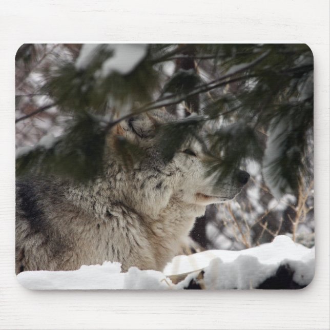 Wolf Head Mouse Pad (Front)