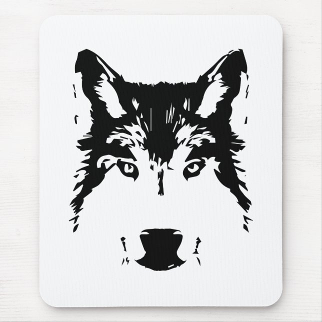 Wolf head mouse pad (Front)