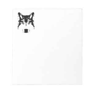 Wolf head notepad
