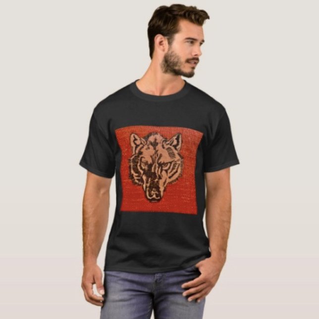 Wolf Head on Red  T-Shirt (Wolf Head on Red  Graphic T-Shirt  100%  cotton unisex standard fit. 


)