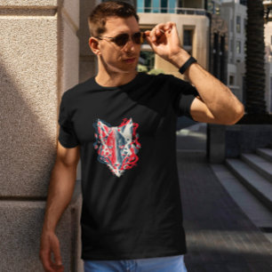 Wolf Head Polygonal Animal T-Shirt
