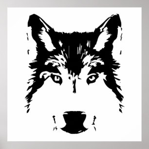 Wolf head poster
