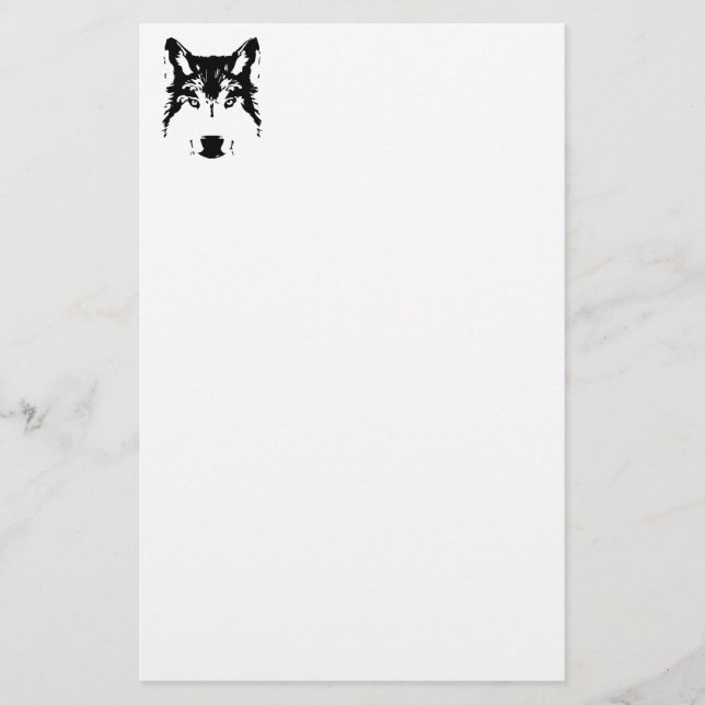Wolf head stationery (Front)