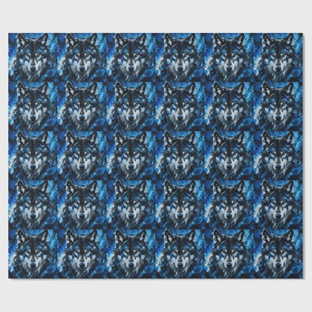 Wolf head wrapping paper (Flat)