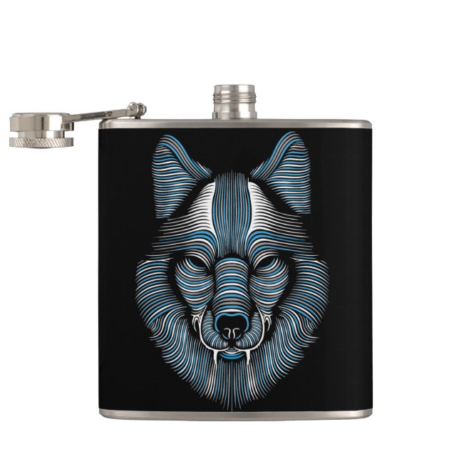 Wolf Hip Flask (Opened)
