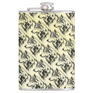 Wolf Hip Flask