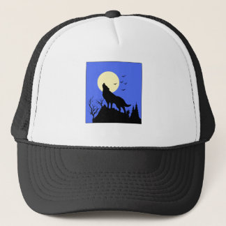wolf howl trucker hat