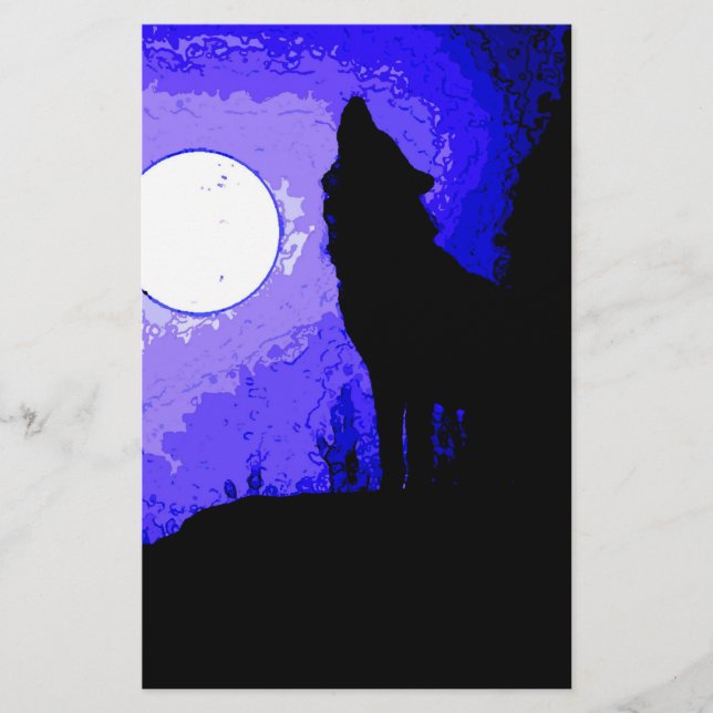 Wolf Howling at Moon (Front)