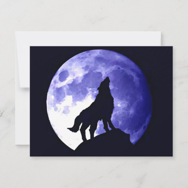 Wolf Howling at Moon (Front)