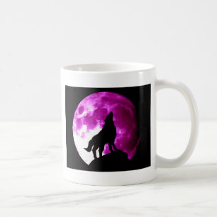Wolf Howling at Moon Coffee Mug