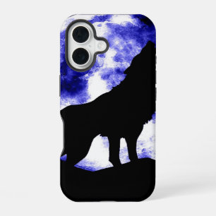 Wolf Howling at Moon iPhone 16 Case