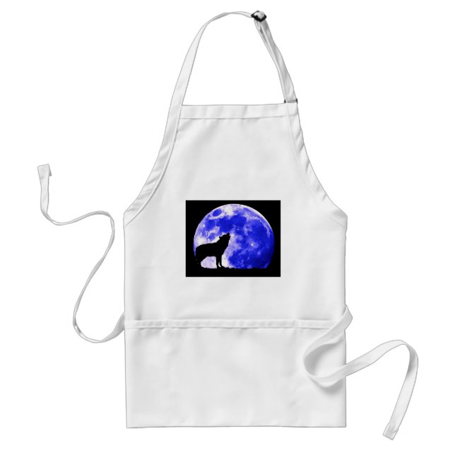 Wolf Howling at Moon Standard Apron (Front)