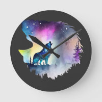 Wolf Howling at the Northern Lights