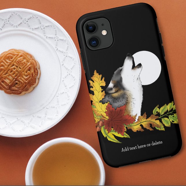 Wolf Howling Moon Case-Mate iPhone Case (Creator Uploaded)