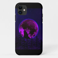WOLF HOWLING MOON MAGENTA