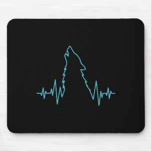 Wolf Howling Pulse Heartbeat Wolves Costume Animal Mouse Pad
