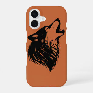 Wolf Howling Silhouette iPhone 16 Case