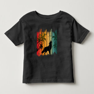 WOLF HOWLING SUNSET TODDLER T-SHIRT